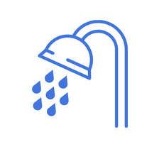 Brosser sous la douche